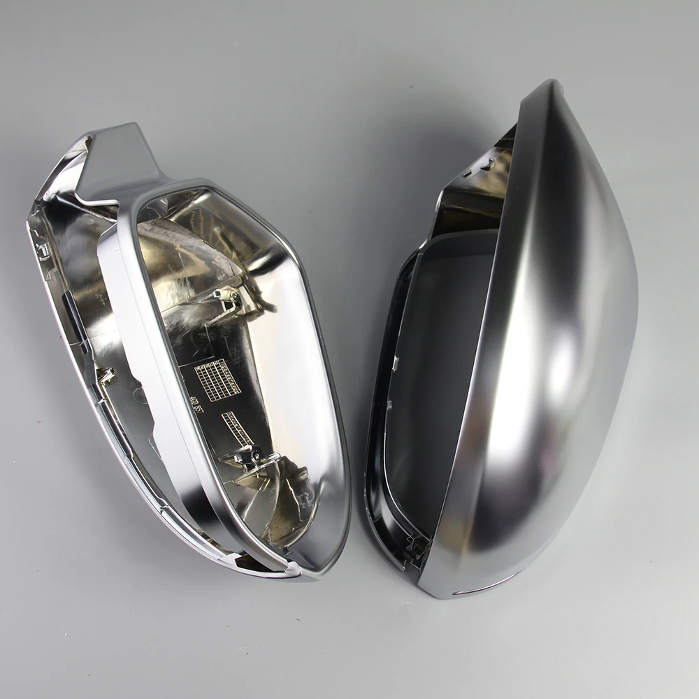 1 пара защитный чехол для автомобильного зеркала заднего вида матовый хром Audi A6 C7