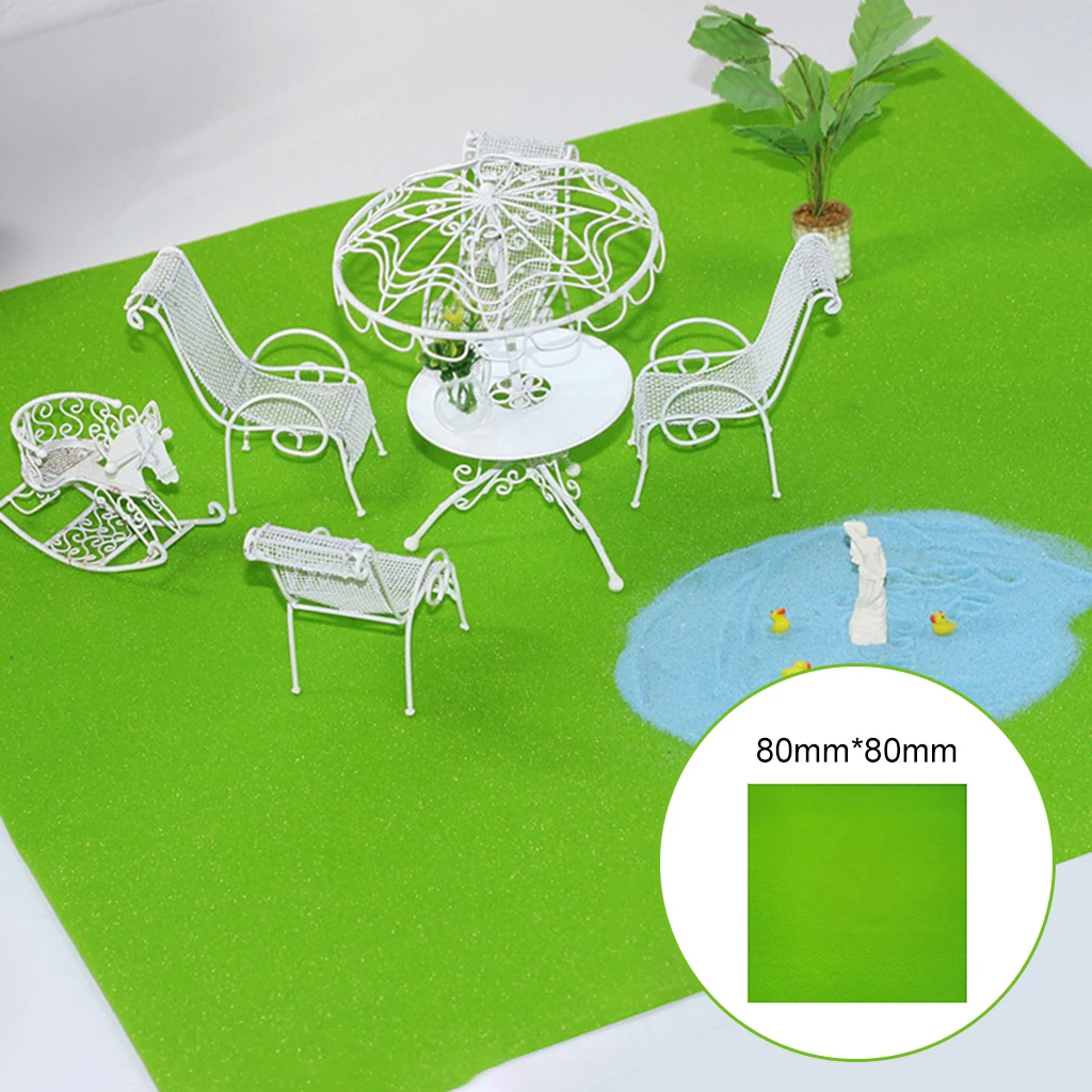 

Fake Grass for Dollhouse Miniatures Garden, Artificial Grass for Crafts Decoration, Mini House Sum Lawn Ornaments