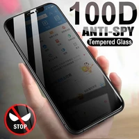 100d anti spy tempered glass for iphone 12 mini 11 pro xs max x xr privacy screen protector iphone 7 8 6 6s plus se 2020 glass