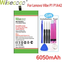 wisecoco 6050mah bl244 battery for lenovo vibe p1 p1a42 p1c58 p1c72 mobile phone in stock with tracking code