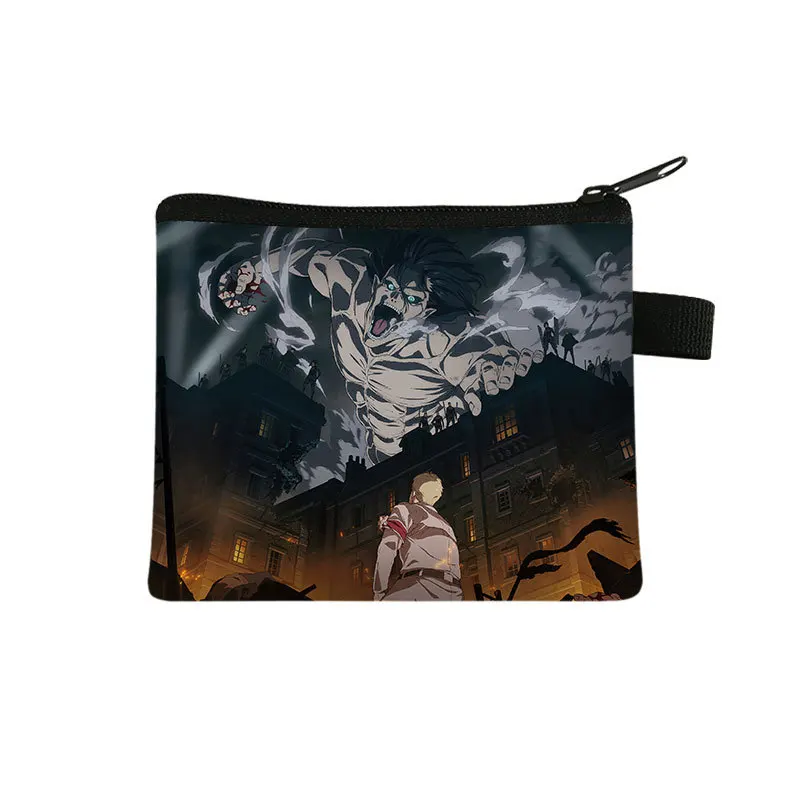 

Anime Attack on Titan Cosmetic Bag Women Makeup Bags Levi Mikasa Eren Ladies Cosmetic Cases Organizer Storage Bags