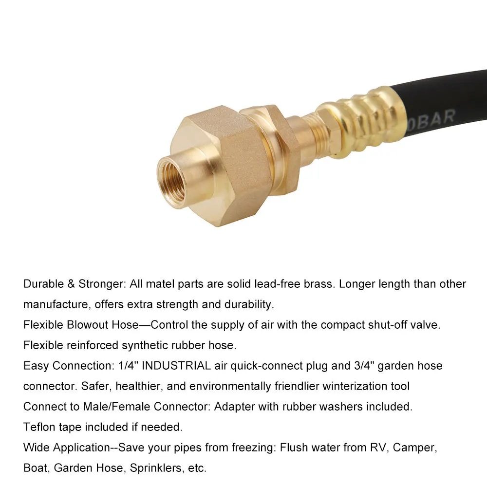 JQ быстросъемный аэроприцеп для путешествий спринклер переходник зимний набор