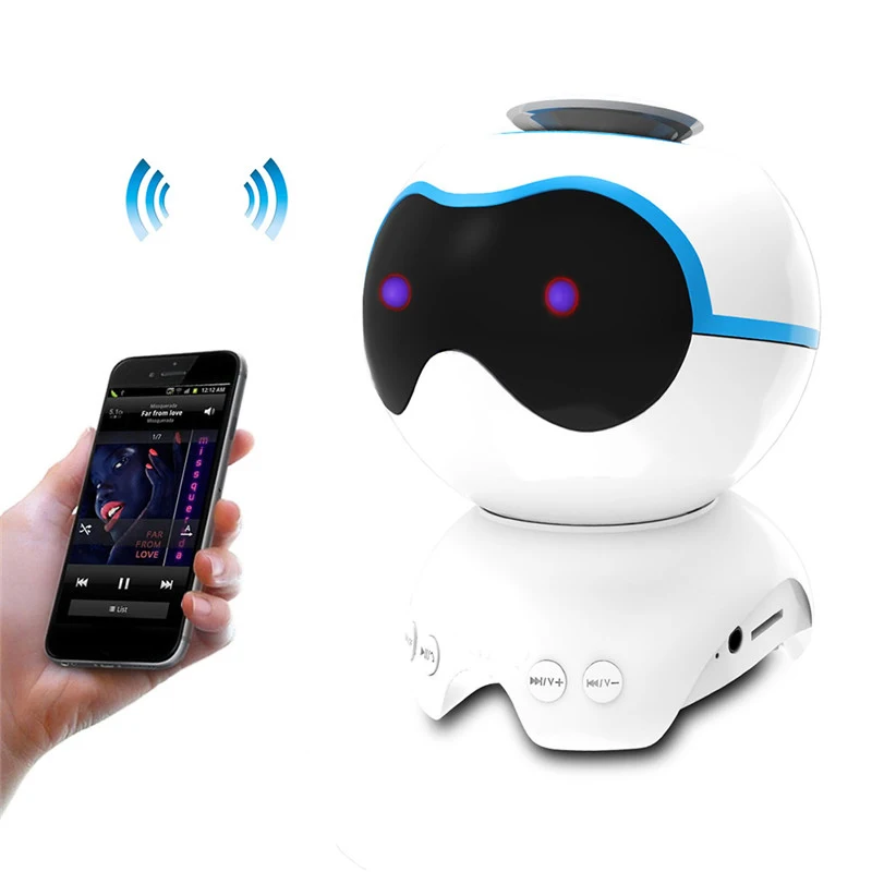 Симпатичная космическая собака стерео бас беспроводная bluetooth-колонка LED HD аудио FM