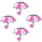 20 шт., Эмалированные ожерелья с розовым зонтиком