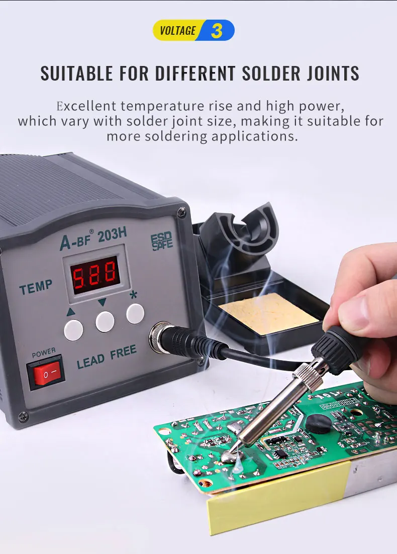 A-BF паяльная станция 203 H 90 W 205 H 150 W высокочастотная паяльная станция 220 V 230 V Бессвинцовая припой паяльник станция