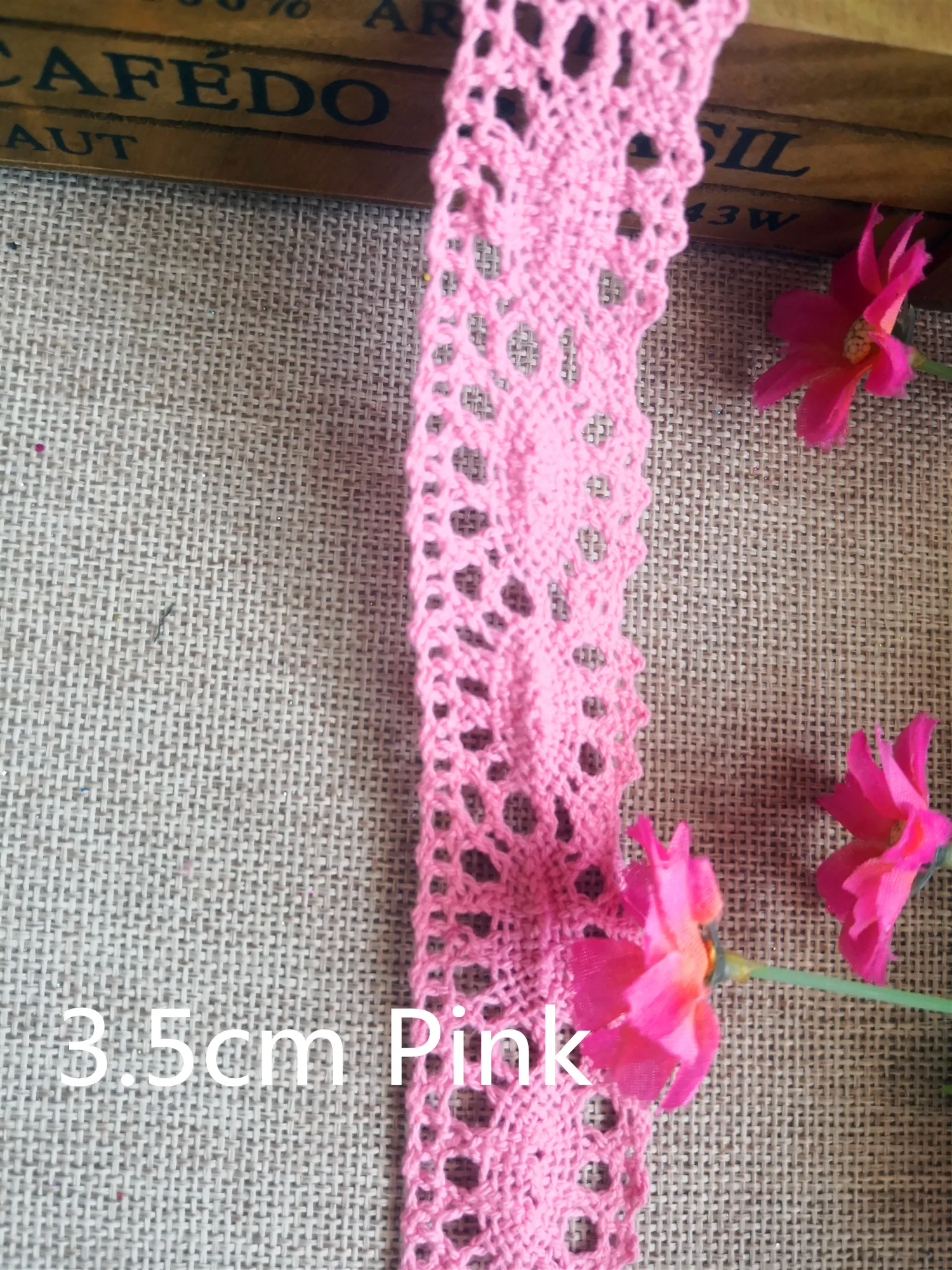 Товар из оптовой партии Розовый хлопковое кружево &quotкроше&quot порядок diy Швейные