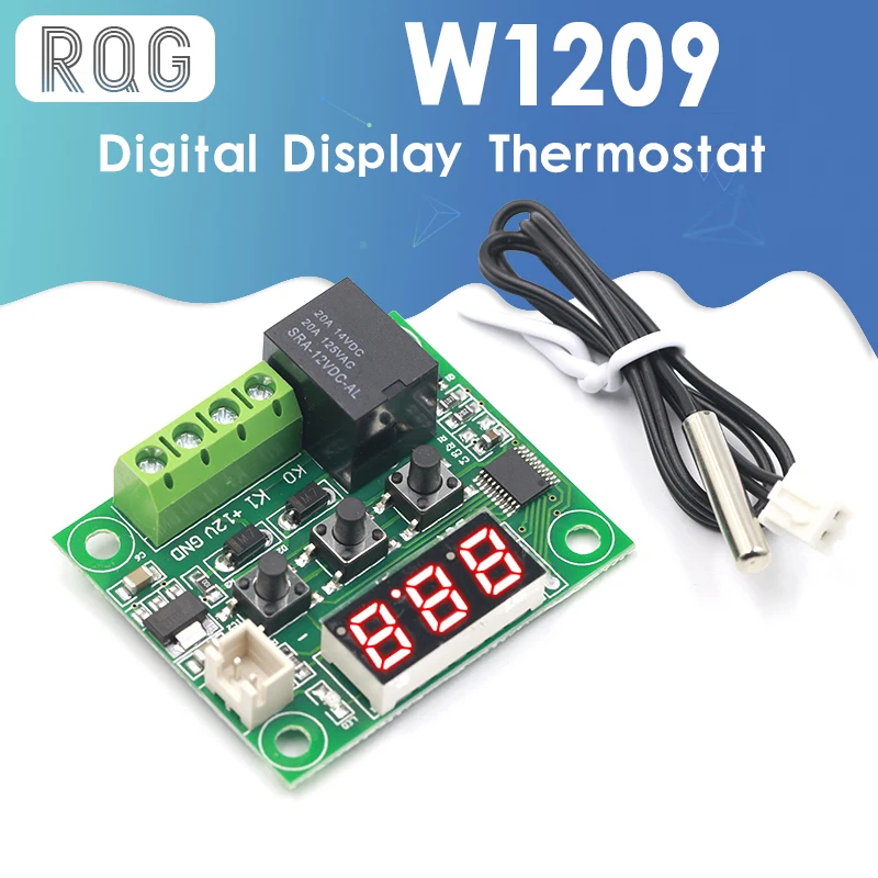 W1209 DC 12V температура отопления охлаждения Термостат Температурный контроль