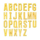 1 шт. A-Z 30 мм золото Цвет полированная Слайд буквы пригодна для самоделки браслета и ошейник для домашних животных для изготовления ювелирных изделий