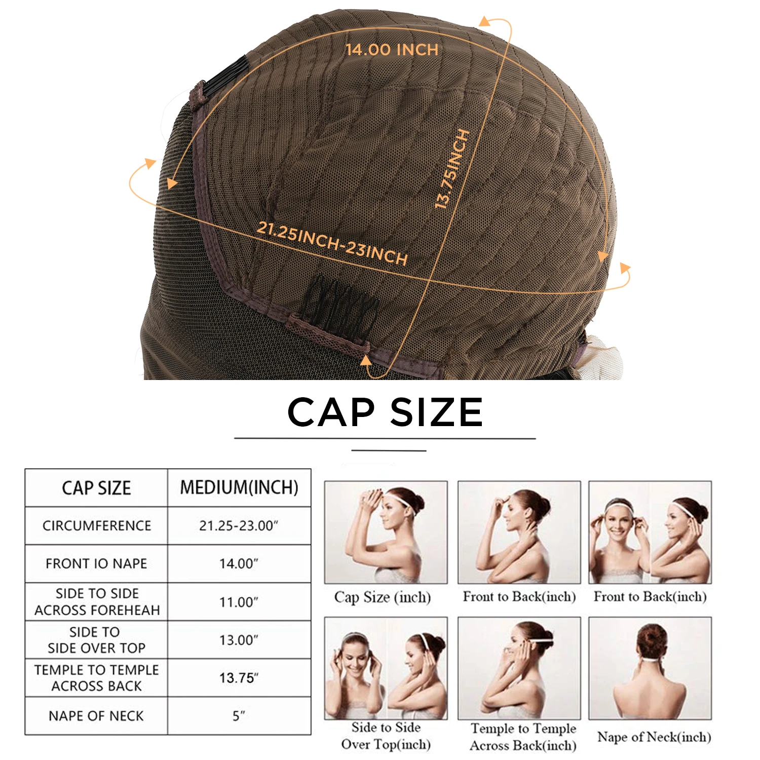 

K.S WIGS Lace Front Wig With Baby Hair 14''-22'' Deep Wave 150% Density Pre-Plucked Natural Hairline Remy Hair Wig For Women