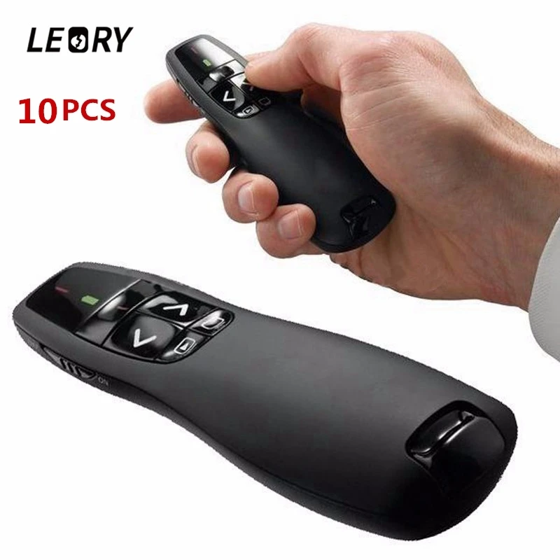 LEORY R400 Беспроводной Пульт Дистанционного Управление PPT 2.4G USB Портативный Пульт Дистанционного Управления Презентатором С Красной Лазерной Ручкой Для Powerpoint