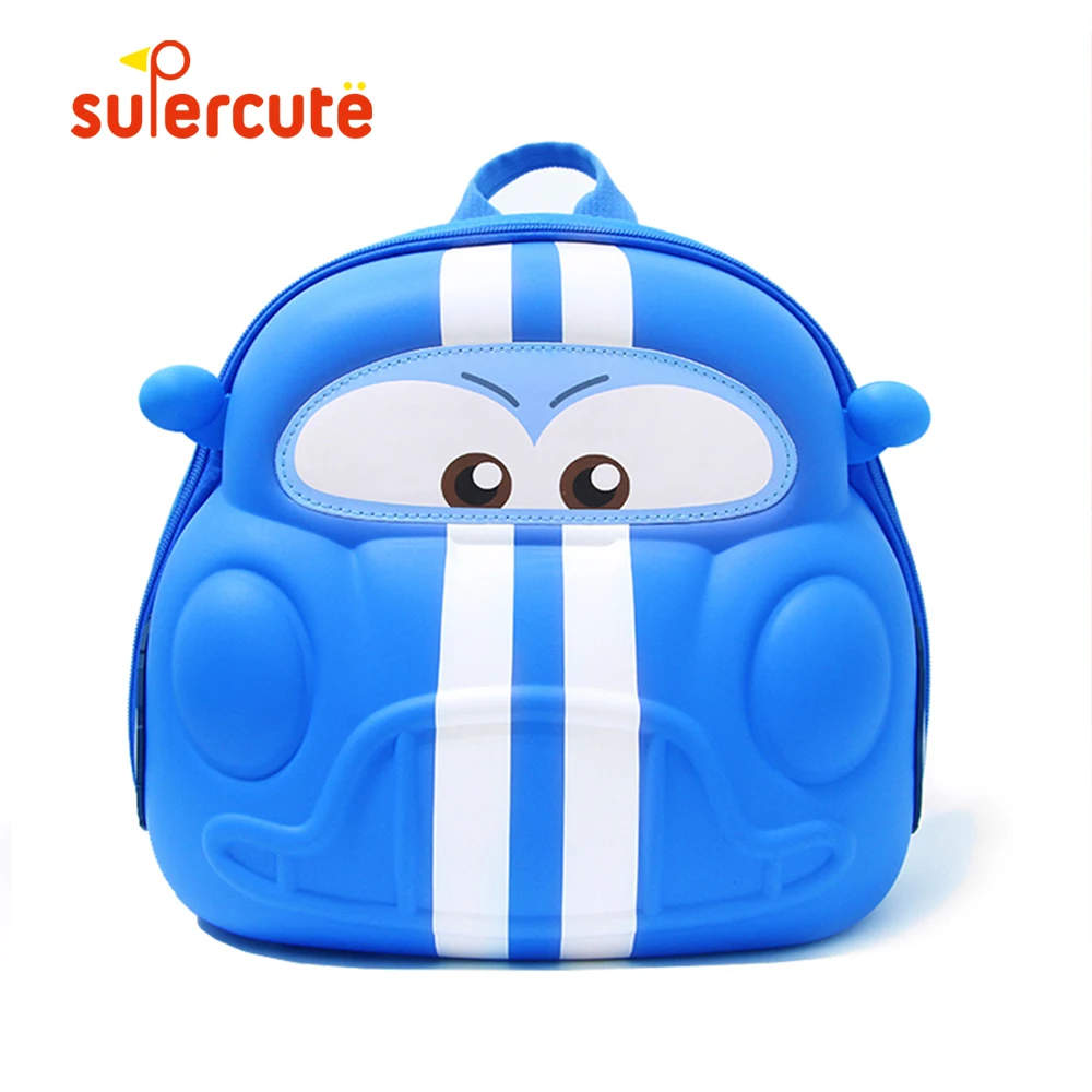 

Супермилый рюкзак для мальчиков и девочек, детский рюкзак в форме автомобиля с 3D героями мультфильмов, модная сумка для хранения детских иг...