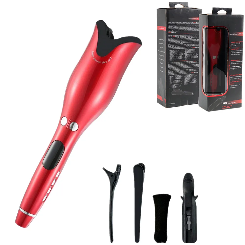

Hair Curling Iron Automatic Curling Wand Auto Roller 360 Rotating Styling Wand Ceramic Professional Automatic Curler