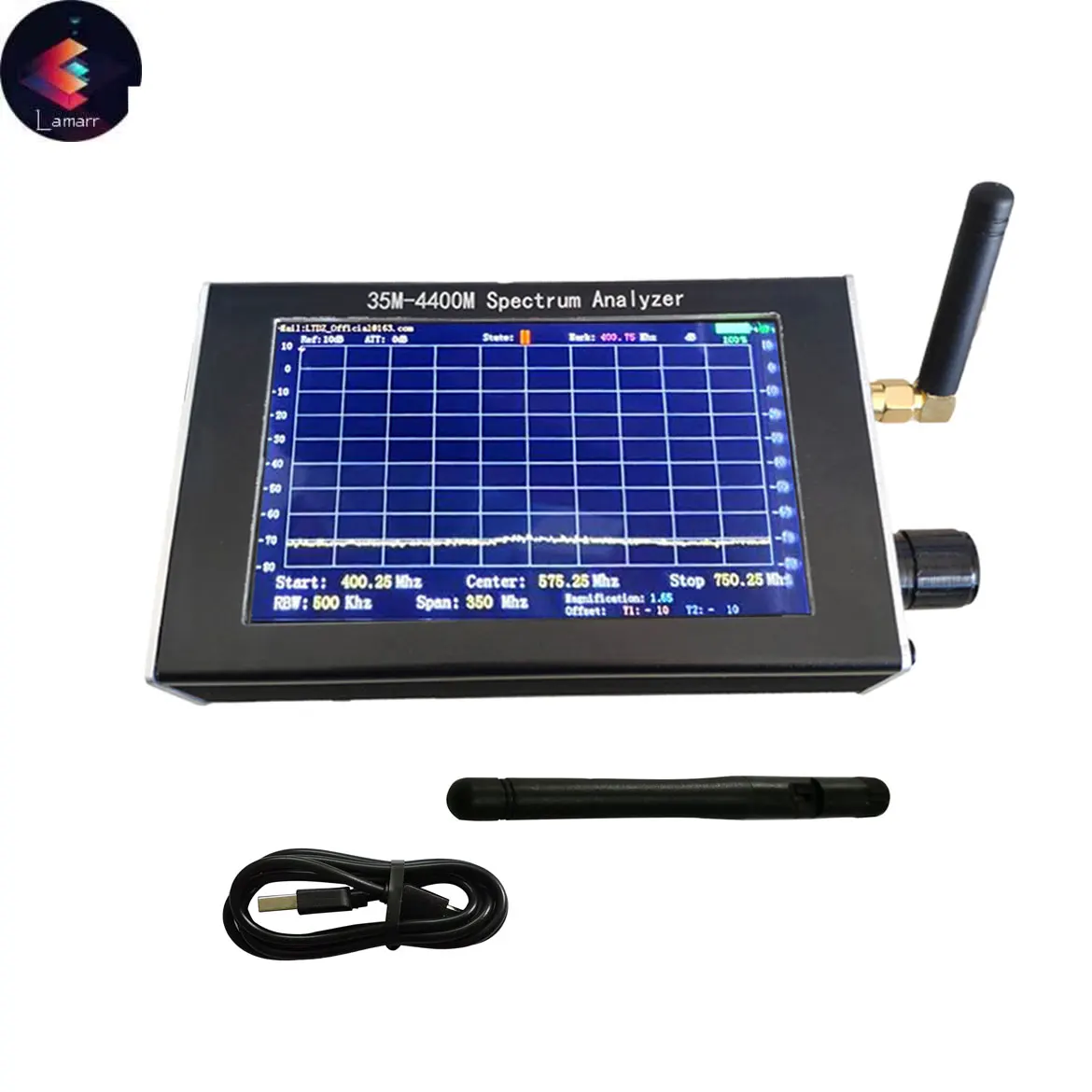 

Spectrum Analyzer 35M-4400M 4.3Inch Professional Handheld Simple Measurement of Interphone Signal With TFT Color LCD Display USB