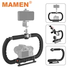 MAMEN складной Камера шарнирный стабилизатор для камеры GoPro U Grip Портативная подставка держатель с креплением для вспышки Холодный башмак для SLR DV Камера видеокамеры смартфона