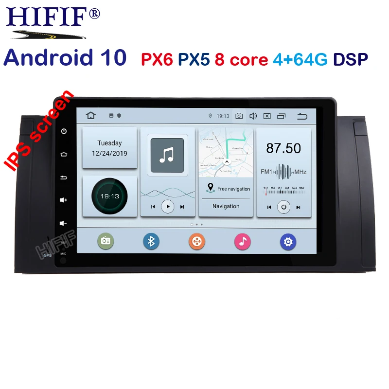 Мультимедийный плеер PX6 на Android 10 0 с 9 &quotIPS DSP восьмиядерным процессором 4G GPS для BMW