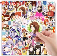 50pcslot japanese anime non non biyori miyauchi renge ichijou hotaru koshigaya stickers for phone bicycle decal sticker