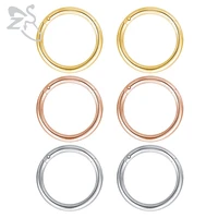 zs 18g surgical steel nose rings rose 6 pcs goldsilver color nose ring for women indian body piercing jewelry accessories