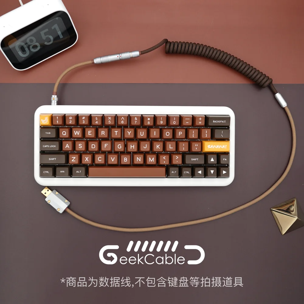 GeekCable Manual Customized Mechanical Keyboard Data Cable GMK Theme SP Keycap Line Chocolate Tycoon Type-C Mini-USB Micro