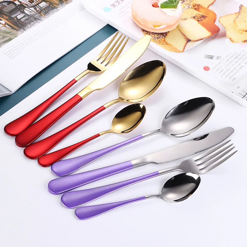 Нож из нержавеющей стали вилка и ложка креативный набор столовых приборов 1010 в