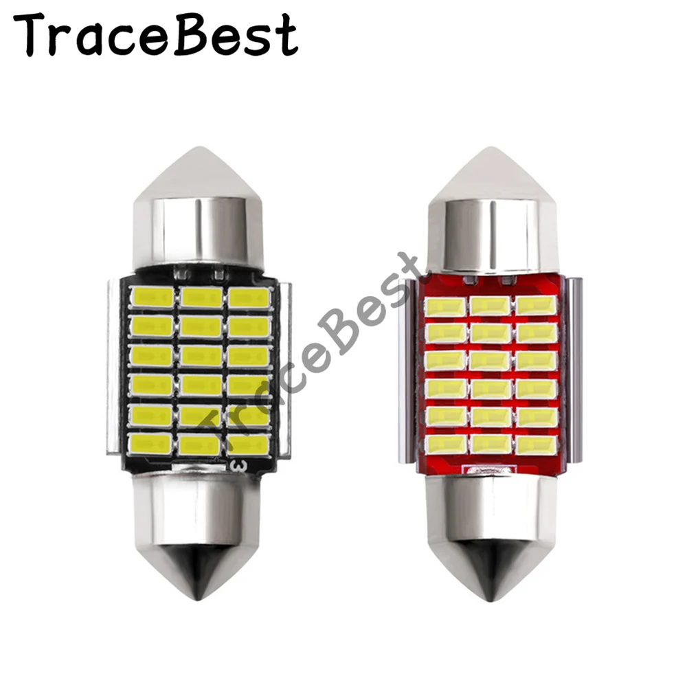 4 шт. 31 36 39 41 мм 3014 SMD C5W C10W супер яркий номерной знак огни Autor внутренний купол лампа