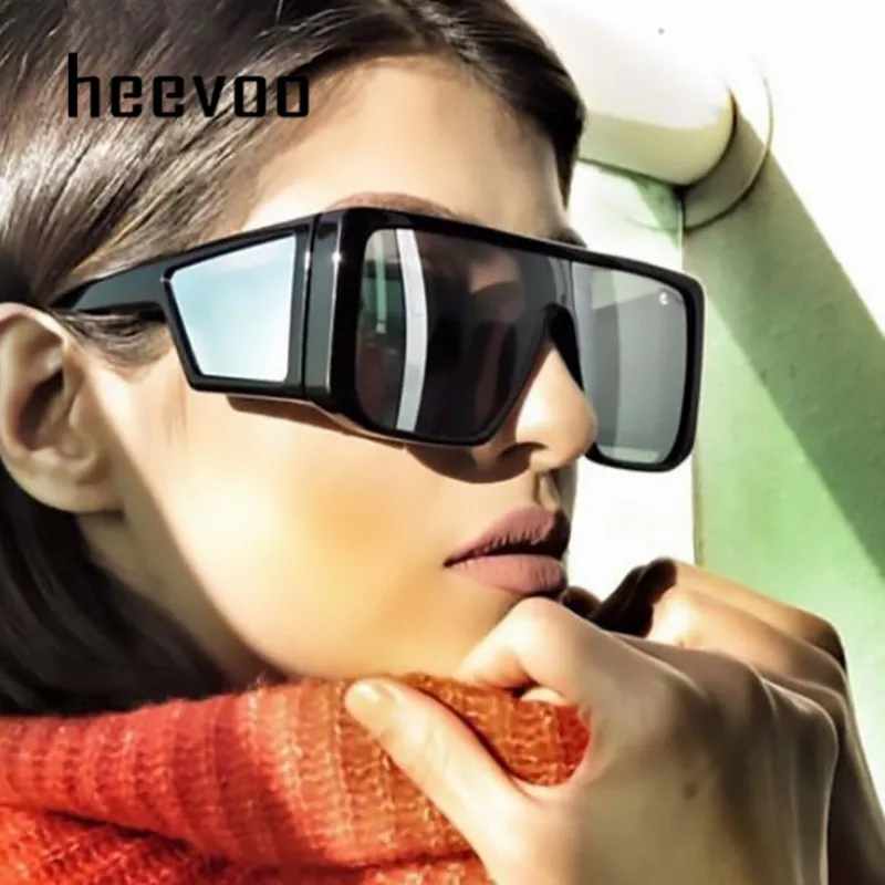 Большие Квадратные Солнцезащитные очки в стиле стимпанк ретро мужские роскошные