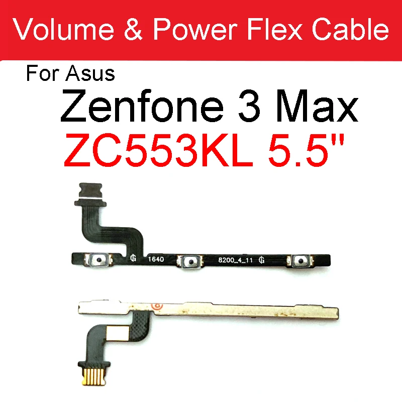 Power Button Flex Cable For Asus Zenfone 3 MAX ZC520TL 5.2inch ZC553KL 5.5inch On Off Audio Control Replacement Repair Parts | Мобильные