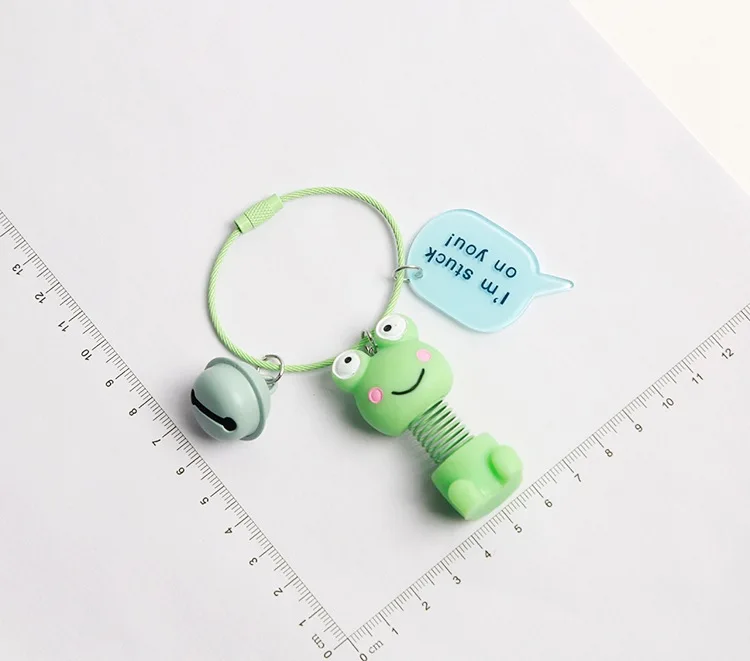 Милый брелок с мультяшными животными креативной вибрирующей головой женская