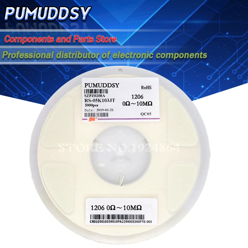 5000 шт. 1206 SMD резистор 5% 0R ~ 10M 1/2 Вт для детей 0 1 10 100 150 220 330 Ом 1K 2 K 10K 100K 1R 10R 100R 150R 220R 330R |