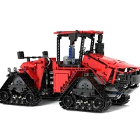 compatible with lego heavy track tractor technology assembled remote control building block agricultural vehicle