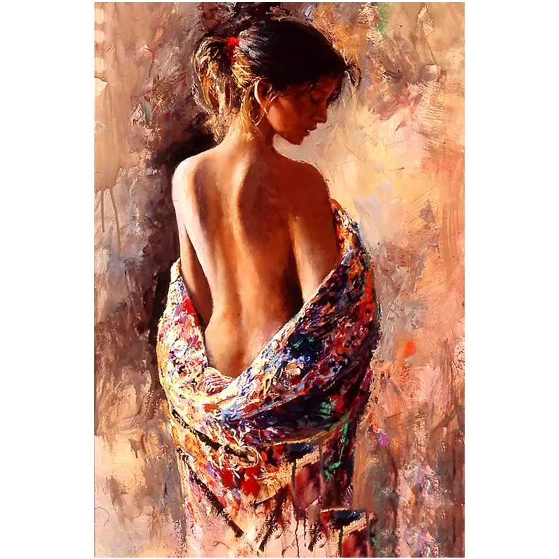 

Алмазная 5D картина «женщина на спине», полноразмерная/круглая вышивка, вышивка крестиком, домашний декор, «сделай сам»