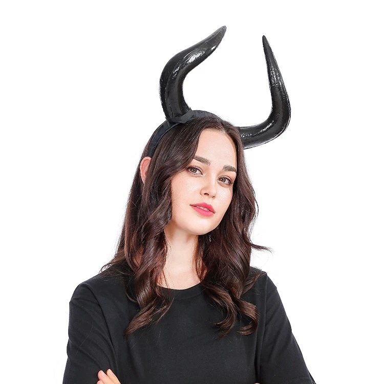 Maleficent Pora головной убор уникальный Хэллоуин стерео Дьявол Рога повязки на голову с черепом Готический овечий Рог головной убор повязка для волос Косплей