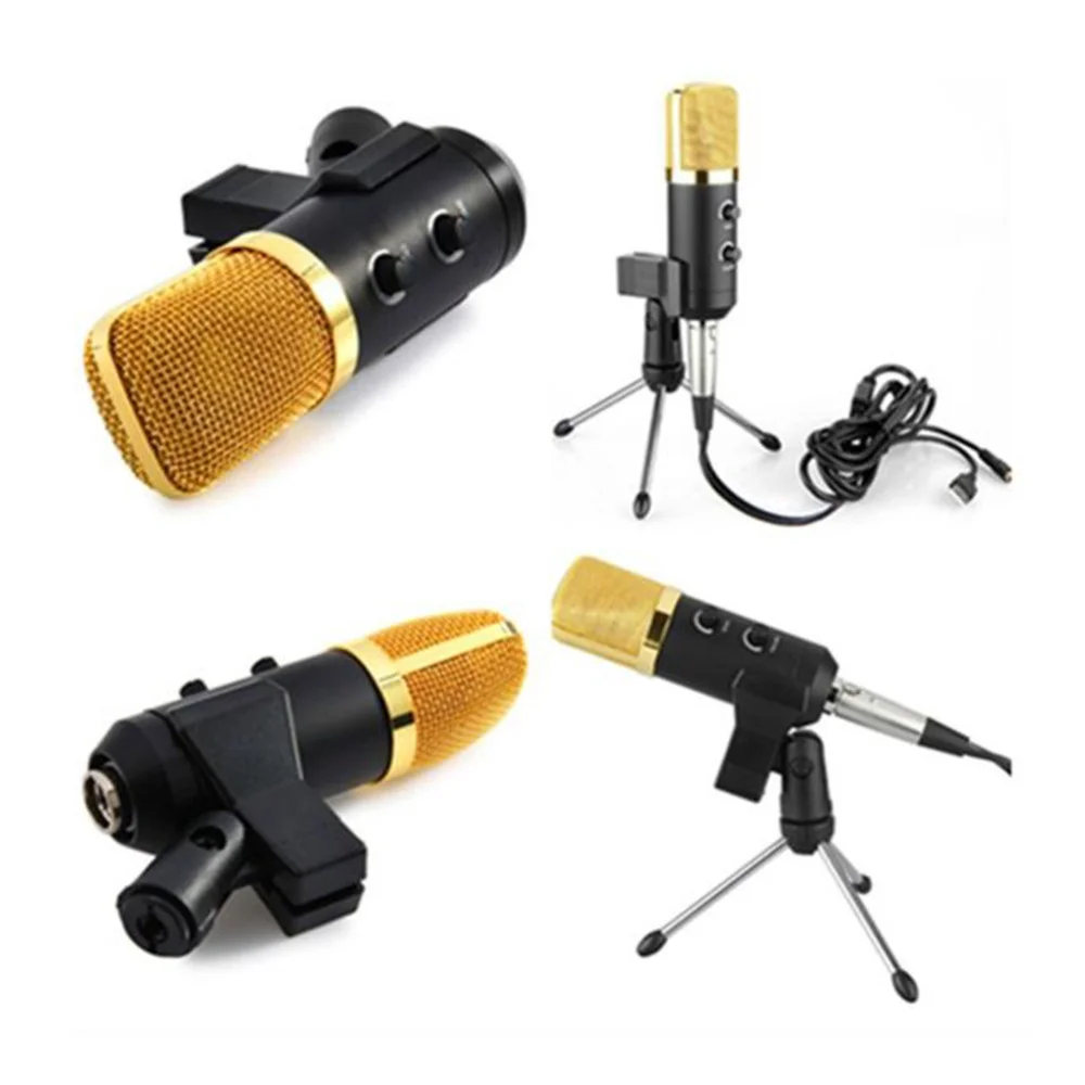 

- F100TL USB Condenser Studio Sound Recording Microphone Built in Reverb Chip with Stand (Black)