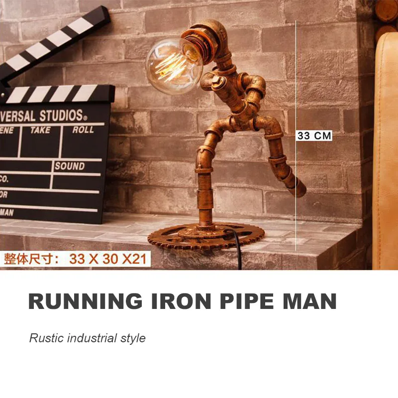 Декоративная люминесцентная лампа для стола декоративная винтажная