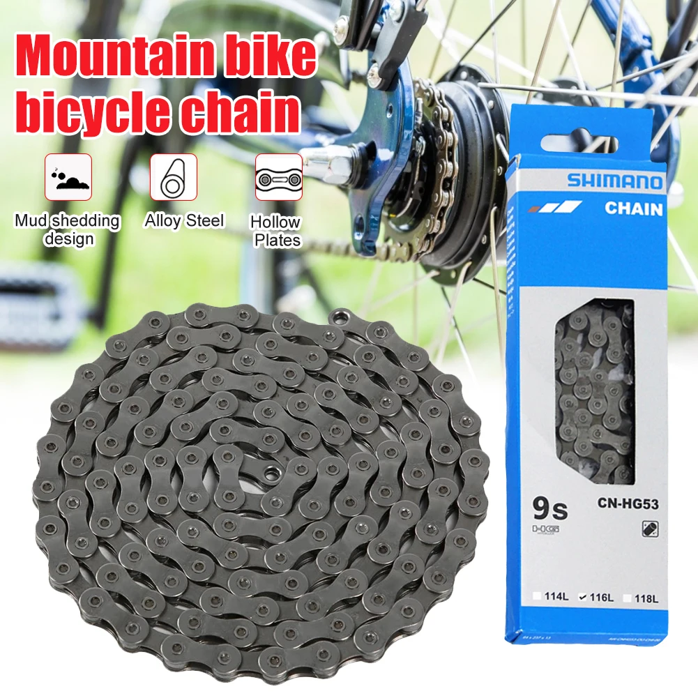 

Bicycle Chain CN-HG53 (9/27 Speed) Chain Bicycle Mountain Bike 116L Chain Accessories