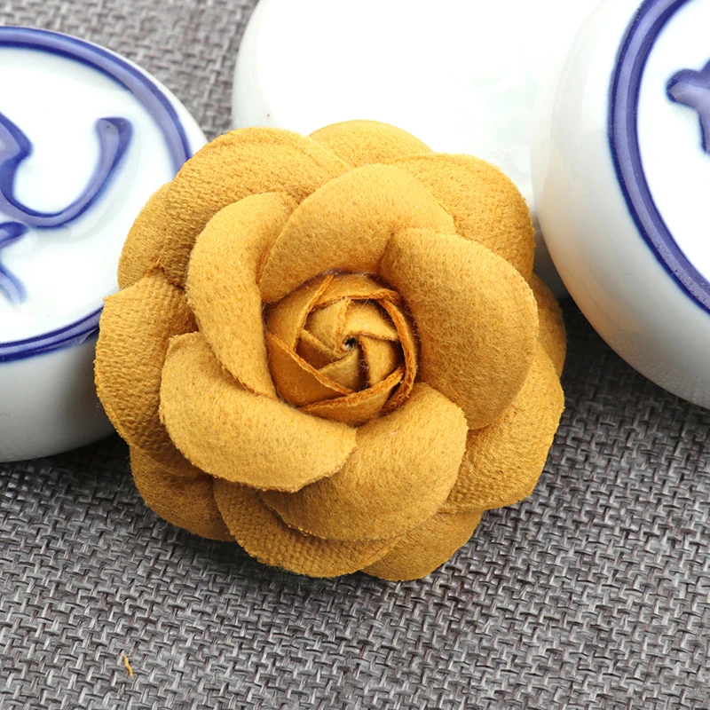 5PCS /33 Colors Mini Chiffon Fabric Flower For Wedding Invitation Artificial Flowers For Dress Decoration
