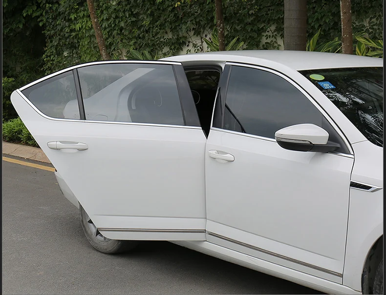 Lsrtw2017 накладки из нержавеющей стали для окон автомобиля для Skoda Octavia a7 аксессуары для интерьера