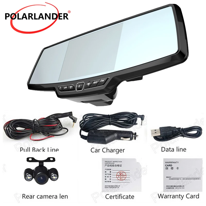 4 3 дюймов 1080P Full Высокое разрешение автомобиля Зеркало заднего вида DVR