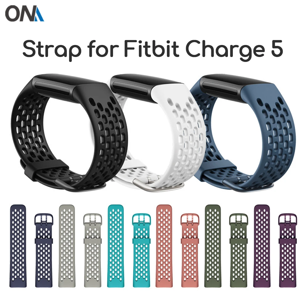 

Silicone Watchband Strap for Fitbit Charge 5 smart watch Band Smart Bracelet Wristband Sport Replacement Fit bit Charge5 Correa