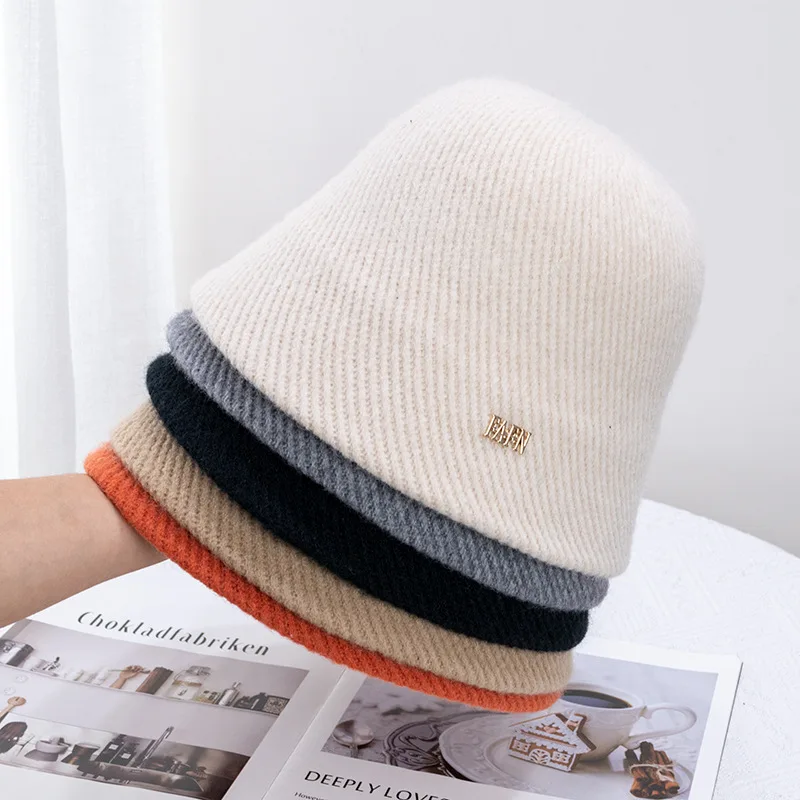

Newest Women Hats Wool Knit Bucket Hat for Women Spring Fall Winter Panama Fashionable 2022 All-Match