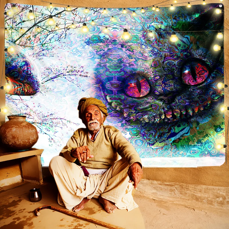 

Psychedelic Tapestry Series Bohemian Style Home Yoga Mat Decoration Background Cloth Bedside Jewelry Wholesale Hot Sale 2021