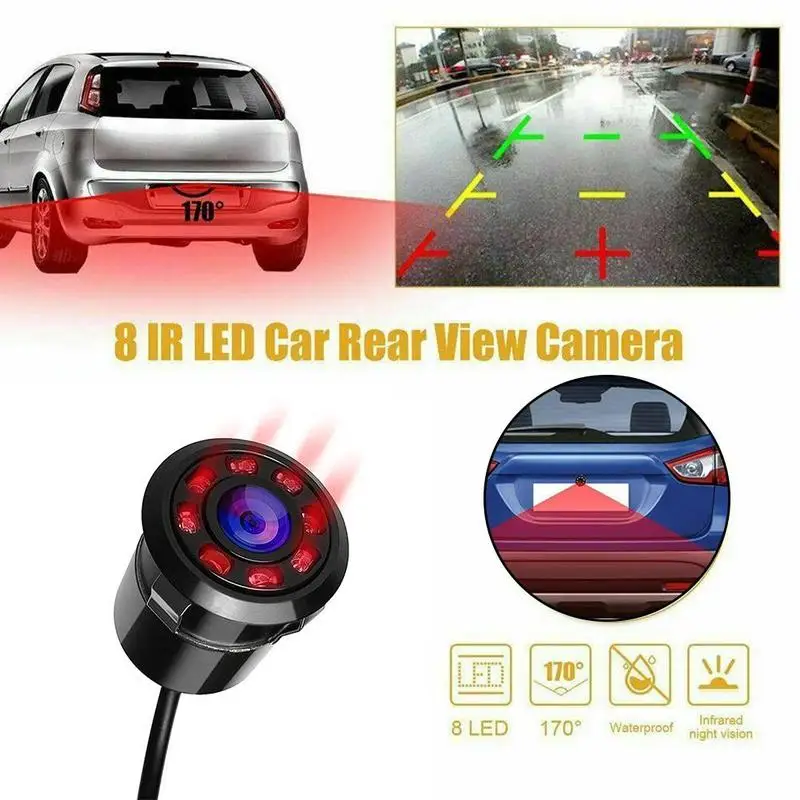 Водонепроницаемая камера заднего вида с 8 светодиодный 170 градусов|Камеры для