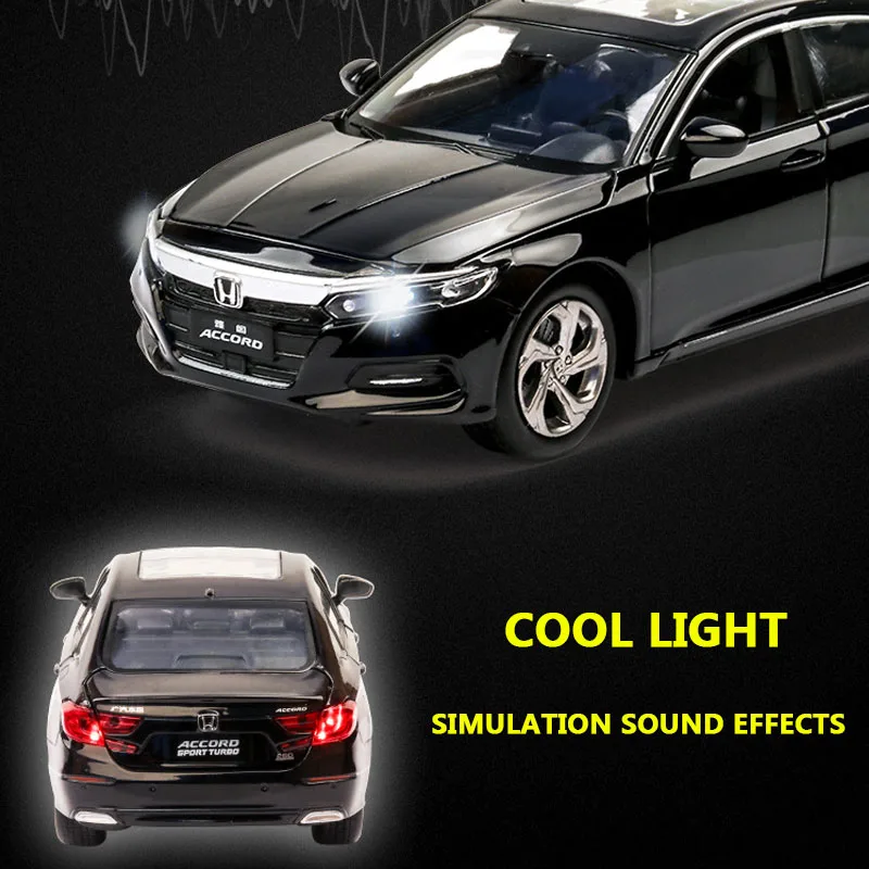 1:32 модель Honda Accord Модель литья под давлением звук и светильник для автомобиля