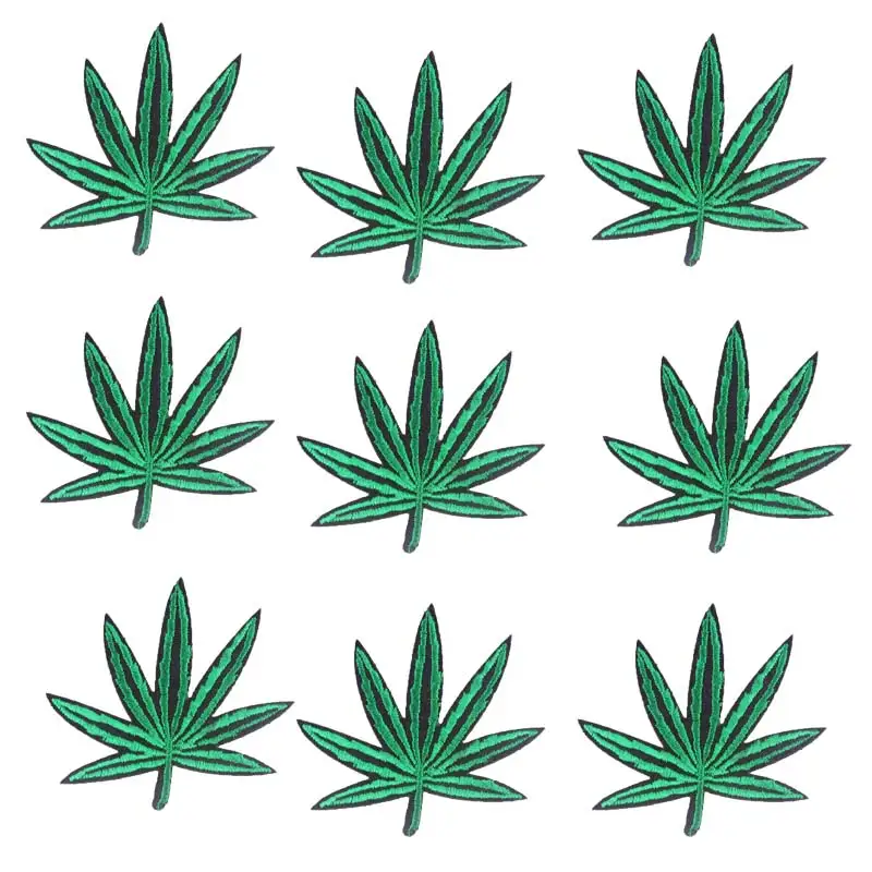 10 шт./компл. пластырь с растениями дешевые вышитые Пластыри для одежды мультяшный