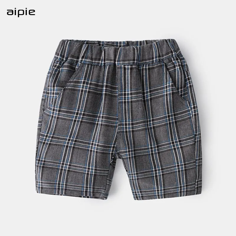 Новое поступление шорты для мальчиков повседневные Модные клетчатые хлопковые