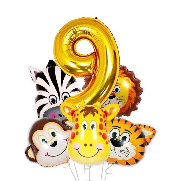 

Birthday Party Factory - Safari Jungle Animal Balloon Decorations for Wild One Birthday Party