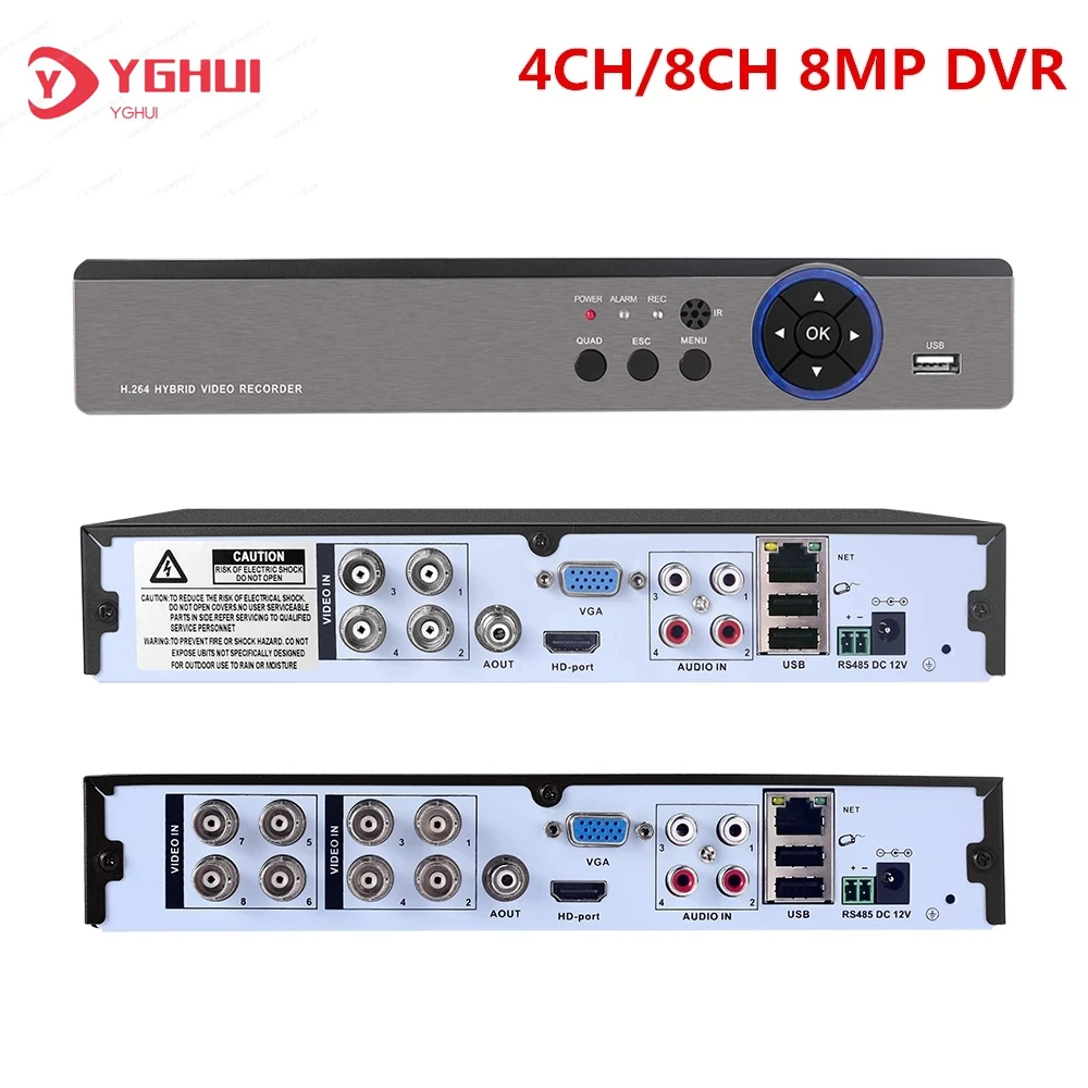 

8MP CCTV DVR Hybird NVR 5 IN 1 AHD Digital Video Recorder VGA HDMI For CCTV Security System