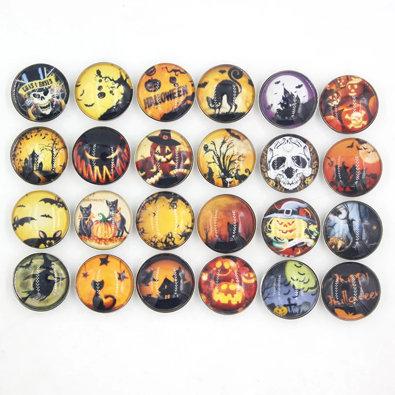 24 шт Бесплатная доставка DIY оснастки ювелирные изделия Хэллоуин кабошон печатных