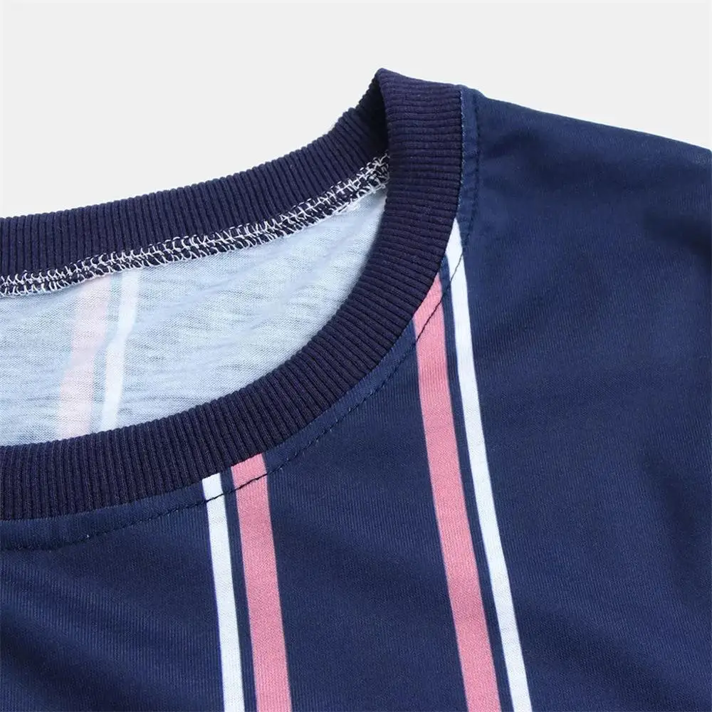 

Clothes Summer Tees T Shirts Tops Mens Harajuku Casual Sport Short Sleeve Striped Tee T Shirt Male Round Neck Costume Streetwear