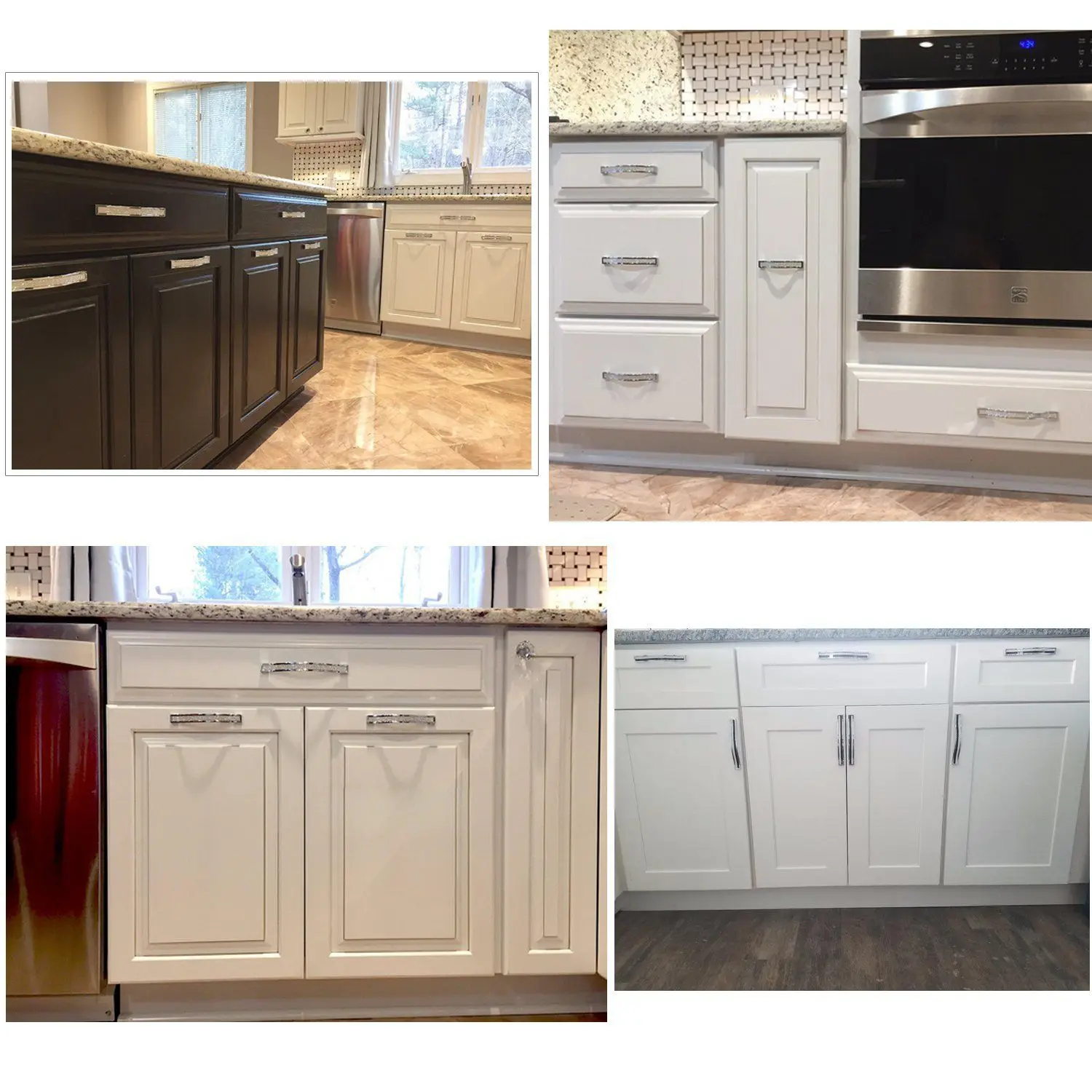 europe style silver 10pcs zine alloy crystal drawer knobs furniture door pull handle for dresser cabinet kitchen knobs free global shipping