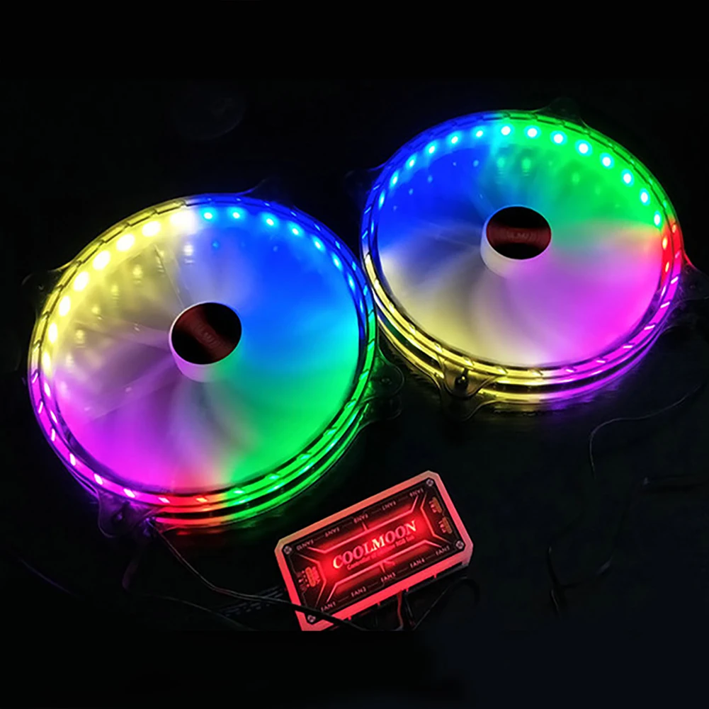 

20cm RGB Cooling Fan Colorful Large Air Volume Heat Dissipation 32 LED For Computer Case Easy Install With Remote Controller CPU
